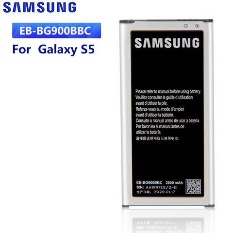 SAMSUNG batería Original EB-BG900BBC EB-BG900BBE para Samsung GALAXY S5 9006V 9006W 9008W G900F G900S función NFC EB-BG900BBU ► Foto 1/6