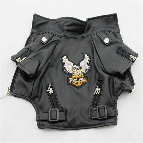 Glorious Eagle Pattern Dog Coat chaqueta de cuero PU suave impermeable al aire libre ropa para perrito ropa de moda para mascota pequeña (XXS-XXL) ► Foto 1/6