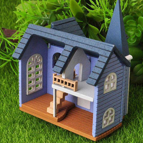 Casa de Ciudad de cuento de hadas, Mini muñecas de madera DIY, accesorios en miniatura, artesanía, juguete de ensamblaje, Kits de muebles artesanales ► Foto 1/6