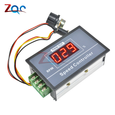 30A DC 6 V 12 V 24 V 48 V 48 V LED pantalla Digital PWM 0 ~ 100% regulador de voltaje ajustable controlador de velocidad del Motor con interruptor potenciómetro ► Foto 1/6