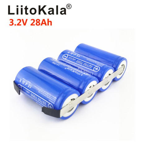 LiitoKala-batería LiFePO4 3,2 de 32700 V, 14Ah, 21ah, 28ah, 35ah, 24Ah, descarga continua, máxima 55A, batería de alta potencia + hojas de níquel ► Foto 1/5