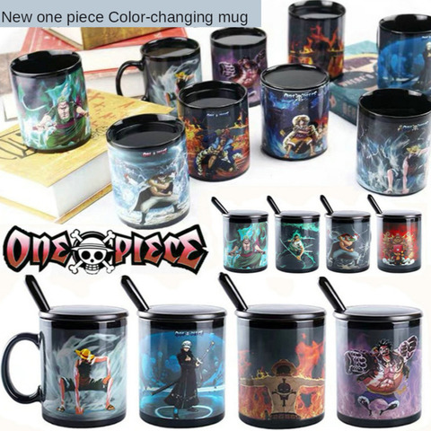 De cerámica creativa de agua de calefacción de temperatura-Color sensible-taza una pieza Luffy película alrededor café taza de agua ► Foto 1/6