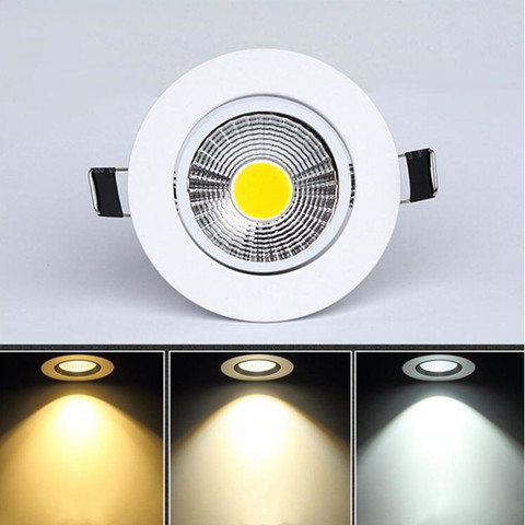 3w 5w 7w 10w 12w 15w Led Downlight Led al aire libre COB regulable led Bombilla para lámpara de techo downlights empotradas Led cob luz del punto 1 Uds ► Foto 1/4