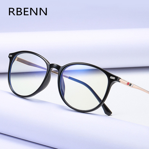 RBENN-gafas clásicas de lectura para hombre y mujer, anteojos de marca de diseñador, antiluz azul, presbicia + 0 0,5 0,75 1,25 1,75 2,25 2,75 5,0 ► Foto 1/6