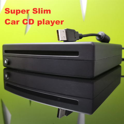 Superfino de alimentación USB externo CD de coche MP3 HD Video Player Compatible con PC TV MP5 reproductor Multimedia Android unidad ESTÉREO ► Foto 1/6