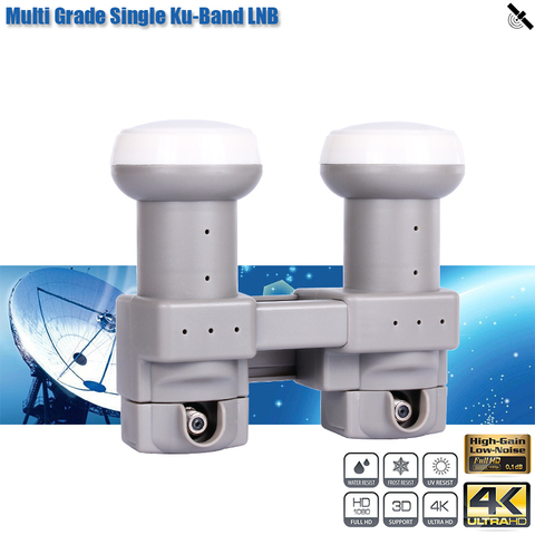 HD Digital LNB de grado único banda KU LNB para plato de ruido TV 0.1dB LNB simple Universal receptor de TV por satélite ► Foto 1/6