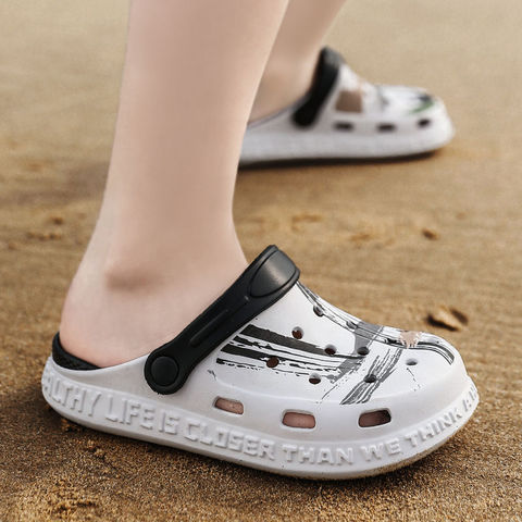 Zuecos de verano Unisex para niños, sandalias de PVC deslizantes, calzado para jardín ► Foto 1/6