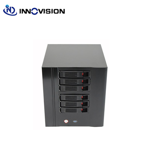 NAS 6 bay-caja de servidor de red, servidor de almacenamiento nas mini itx con intercambio en caliente ► Foto 1/6