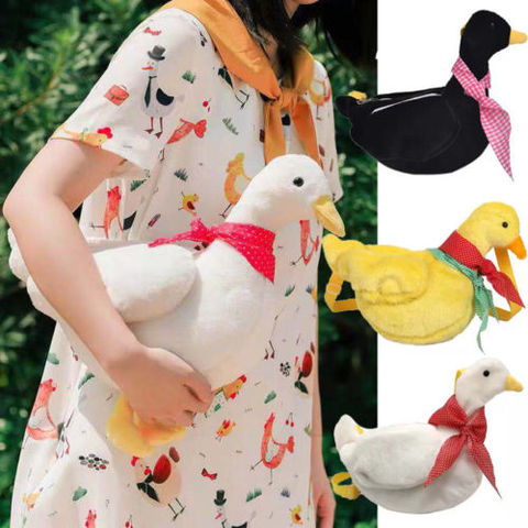 Adulto chico chicas pato de felpa bolso de animales de dibujos animados en forma de bolso de bandolera de hombro nuevo venta al por mayor Dropshipping. Exclusivo. Caliente ► Foto 1/6