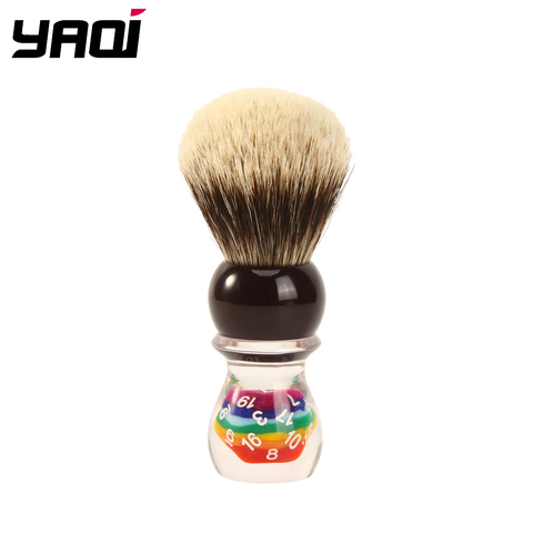 Yaqi-brocha de afeitar para pelo de tejón de dos bandas, 26mm, Lucky Dice ► Foto 1/6