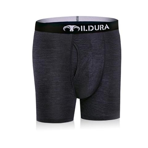 100%-ropa interior de lana Merino para hombre, calzoncillos de estilo Boxer, ropa interior ligera de Merino, secado rápido, transpirable, suave, talla S-2XL ► Foto 1/5