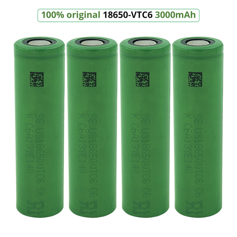 Batería de iones de litio VTC6 de 3,7 V, 3000mAh, 18650, descarga de 30A para herramientas US18650VTC6, baterías de cigarrillo electrónico, juguetes, linterna ► Foto 1/6