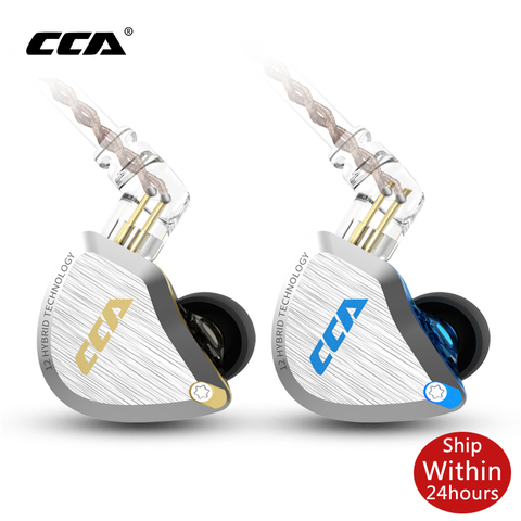 Auriculares internos híbridos CCA C12 5BA + 1DD auricular de alta fidelidad con 6 controladores, Monitor para correr, deporte, IEM, escenario, 2 pines, kz E10 ► Foto 1/6