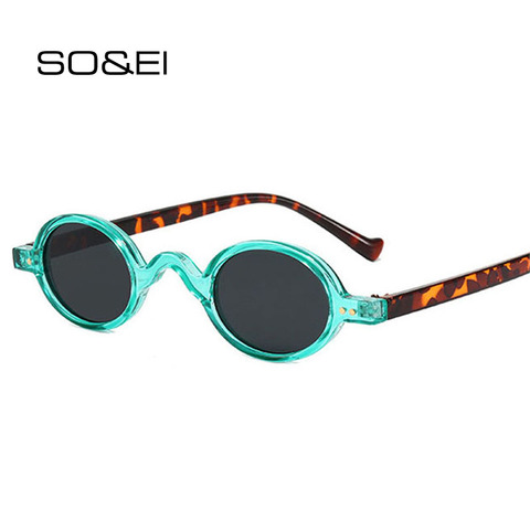 SO & EI-gafas de sol redondas y pequeñas para hombre y mujer, lentes de sol de estilo clásico Steampunk, con montura ovalada UV400 ► Foto 1/6