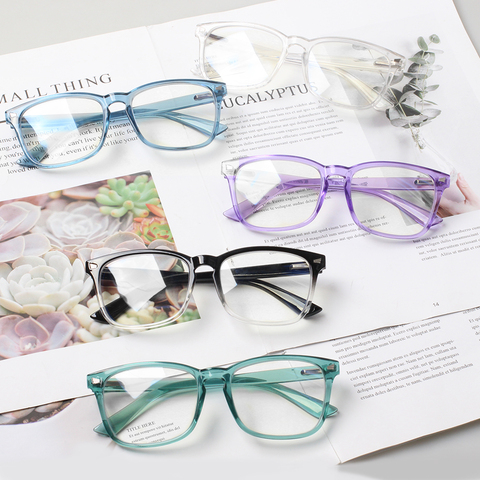 Henotin nuevas gafas de lectura con marco cuadrado y cuadrado resistentes, adecuadas para hombres y mujeres, disponibles en cinco colores ► Foto 1/6