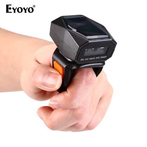 Eyoyo-escáner de código de barras de anillo portátil 2D, Mini escáner de dedo portátil 3 en 1 con cable USB 2,4G, inalámbrico por Bluetooth, iPad, iPhone y Android ► Foto 1/6