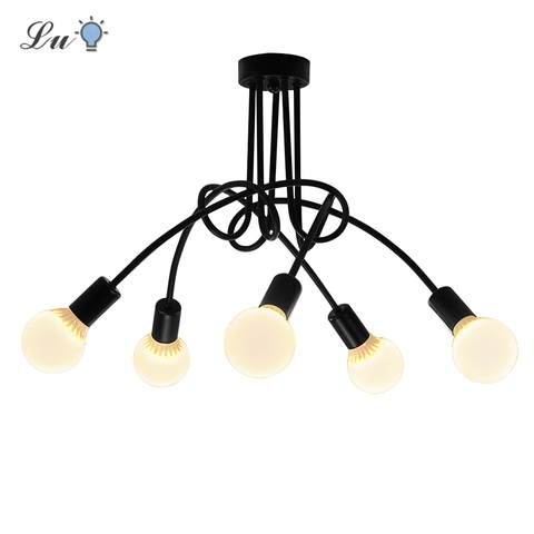 Araña de techo LED E27 para sala de estar, dormitorio, candelabro, lámparas de decoración para restaurante, accesorios de iluminación interior para Cocina ► Foto 1/6