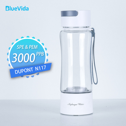 Generador de agua rica en hidrógeno DuPont 3000ppb, dispositivo 3 en 1 deportivo, con tubo de inhalación, autolimpieza, fabricante SPE/PEM H2, diseño de viaje ► Foto 1/1