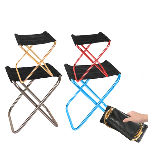 Silla plegable ligera para acampar, silla para pícnic, muebles de aluminio al aire libre, asiento portátil para pesca ► Foto 1/6