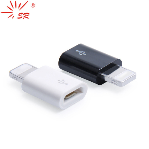 SR micro USB a la iluminación 8 pin adaptador hembra a macho convertidor conector IOS 8 Sistema de carga sincronización de datos para Apple ► Foto 1/6