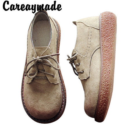 Careaymade-zapatos individuales de fondo grueso para mujer, calzado de arte RETRO de estilo original de cabeza grande, bajo, 4 colores, novedad de primavera ► Foto 1/6