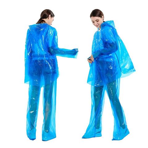 Ropa de trabajo de protección azul impermeable pantalones de lluvia traje al aire libre reutilizable impermeable a prueba de agua y a prueba de suciedad Split impermeable ► Foto 1/6