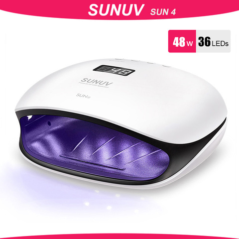 SUNUV SUN4 48 W UV LED lámparas secador de uñas lámpara con pantalla LCD inteligente de fototerapia UV uñas herramienta de la manicura del arte damas regalo ► Foto 1/6