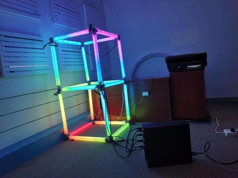 UCS1903(Same WS2811)RGB 360 grados tubo colorido artnet led pixel bar 3D tubo de múltiples formas led píxel para exposiciones, etapas ► Foto 1/6