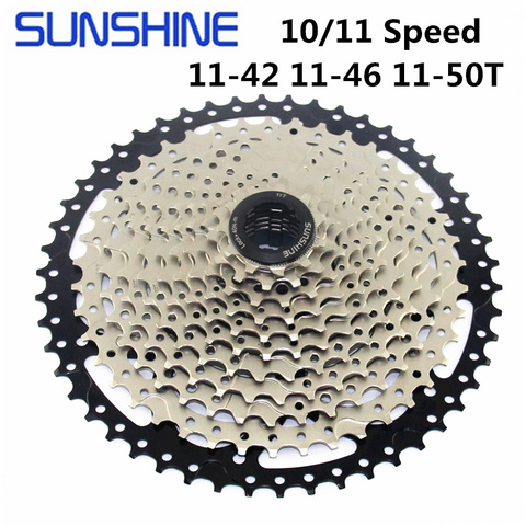 SUNSHINE-casete para bicicleta de montaña, piñones para bicicleta de montaña, de 11-50T, 11-46T, 11-42T, 10 velocidades, compatible con shimano sram ► Foto 1/6