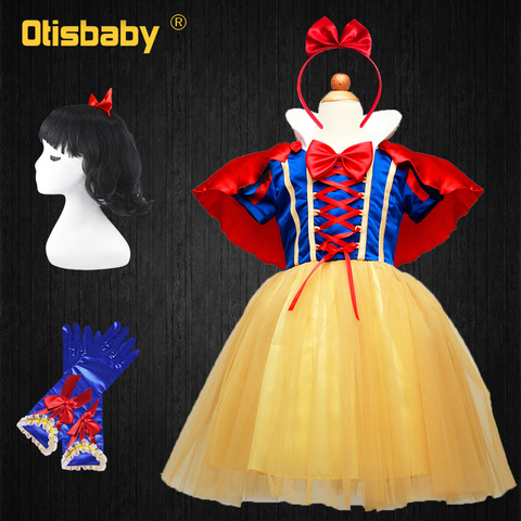 OTISBABY 4 capas Blancanieves Cosplay Vestidos para Las Niñas Partido de la Princesa Vestido de Los Niños del Vestido Del Tutú de Tul Vestido de Niña infantil ► Foto 1/6