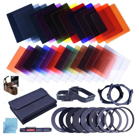 Conjunto de filtros para cámara DSLR, Kit completo de filtros ND cuadrados de Color degradado, 24 colores, 4 en 1 ► Foto 1/6