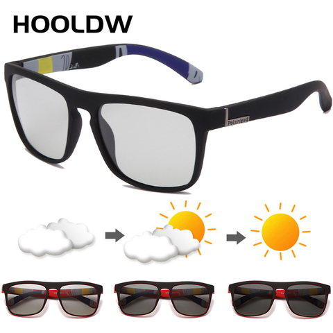 HOOLDW hombres fotocromáticos gafas de sol hombre polarizado gafas de sol de conducción de las mujeres de los deportes gafas de cambio de Color gafas UV400 ► Foto 1/6