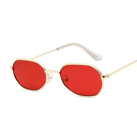 Nuevo rojo-gafas de sol ovaladas para mujer, lentes Retro claros, cuadradas, UV400, 2022 ► Foto 1/6
