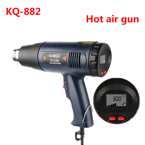 Pistola de aire caliente de 220V, pantalla Digital LCD, soplete de soldadura de Plástico industrial, máquina de secado de viento, secador de pelo retráctil de calor para hornear ► Foto 1/1