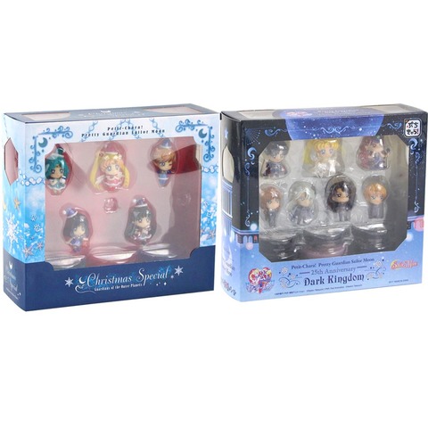 Figuras de Sailor Moon, lote de 5 uds. De 7 Uds. De juguetes Pretty Guardian, Navidad especial, 25 ° aniversario, Dark Kingdom Ver. Modelos de muñecas en PVC ► Foto 1/6