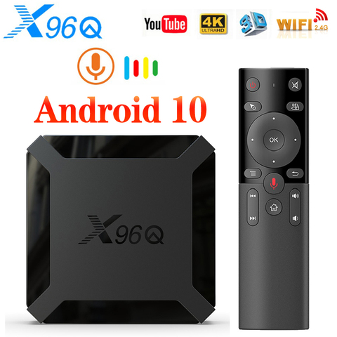 Dispositivo de TV inteligente X96Q, decodificador con Android 10, 2GB, 16GB, Allwinner H313, cuatro núcleos, 4K, 60fps, Wifi, reproductor de Google, Youtube ► Foto 1/6