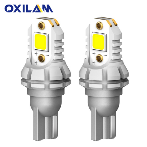 OXILAM 2 uds 1400LM Super brillante T15 W16W LED No Error 5050SMD 921 912 lámpara LED para coche de vuelta luces de marcha atrás CANBUS 6500K blanco ► Foto 1/6