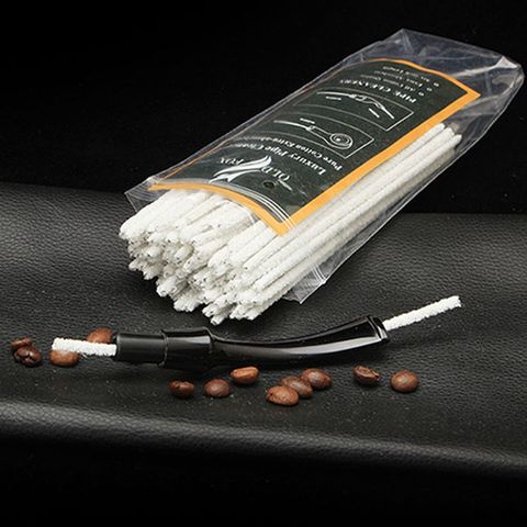 Limpiador de tubos de algodón para fumar, herramienta para limpieza de tuberías, tabaco, blanco, accesorios, 100 Uds. ► Foto 1/6