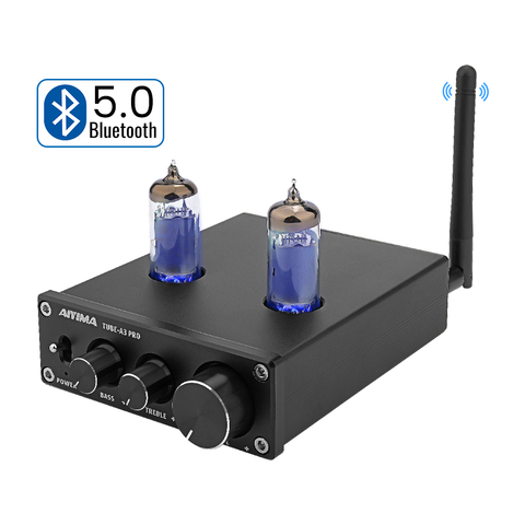 AIYIMA 6K4-preamplificador de amplificador de tubo de vacío, amplificador de preamplificador Bluetooth 5,0 con ajuste de tono de bajos triples para cine en casa ► Foto 1/6