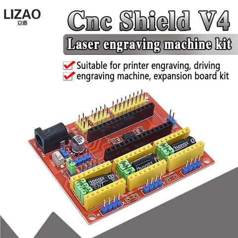 CNC Shield V3 V4, máquina de grabado Compatible con Nano 3,0/A4988, módulo de placa de expansión para el Kit de impresora 3D Diy ► Foto 1/6