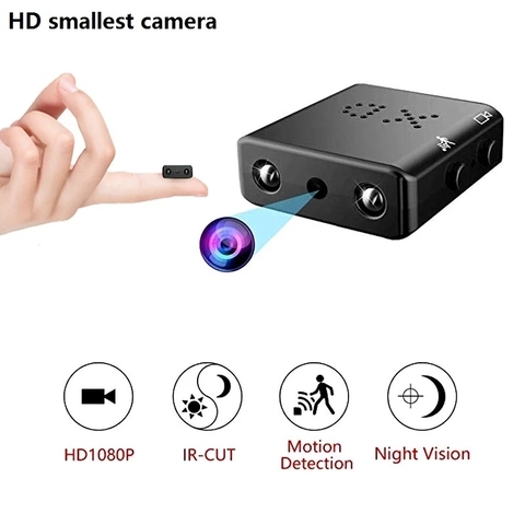 Mini cámara secreta Full HD 1080P, videocámara de seguridad para el hogar, visión nocturna, microcámara con detección de movimiento, grabadora de vídeo y sonido ► Foto 1/6