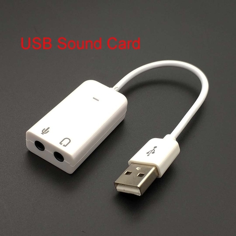 Adaptador de tarjeta de sonido de audio USB externo 7,1 canal Virtual con Cable micrófono tarjetas de sonido de interfaz de 3,5mm ► Foto 1/4