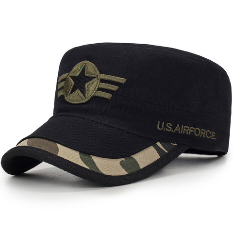 US Airforce-Sombrero militar plano para hombre, gorra táctica de camuflaje, Snapback, cazador Fisher, visera, Real CS ► Foto 1/6