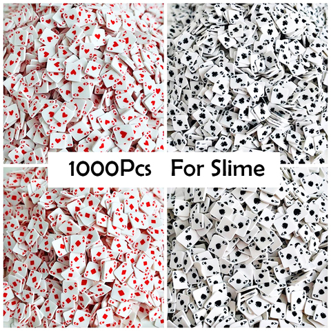 1000 Uds Baba Poker rebanadas de relleno para baba fruta además encantos para el bricolaje Lizun accesorios para Slime suministros de Arte de uñas de juguete ► Foto 1/6