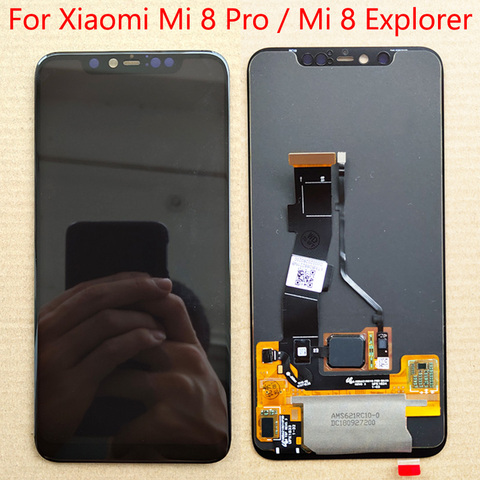Original AMOLED negro 6,21 ”para Xiaomi Mi 8 Pro / Mi 8 Explorer M1807E8S / Mi 8 UD pantalla LCD de montaje de digitalizador con pantalla táctil ► Foto 1/6