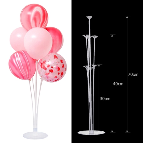 Soporte para globos en forma de columna, cadena para ARCO, accesorios de decoración para fiestas de cumpleaños, Baby Shower, 1/2 unidades, 7 tubos ► Foto 1/6