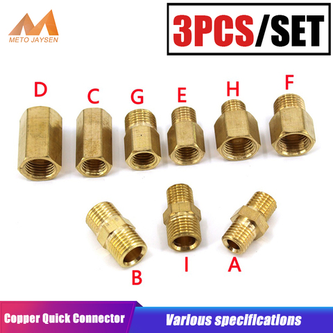 Conector de acoplamiento rápido de doble extremo, conector macho de cobre PCP, M10x1, M8x1, hembra, rosca macho, accesorios de conexión de aire ► Foto 1/6