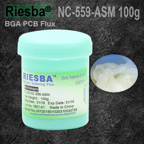 100% de pasta de soldadura RIESBA NC-559-ASM, flujo sin plomo, estación de soldadura BGA de uso común, 559 de flujo ► Foto 1/1