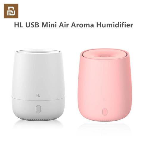 Mini humidificador difusor de aire portátil USB HL para aromaterapia, silencioso, generador de niebla, 7 colores claros para el hogar y la Oficina ► Foto 1/5