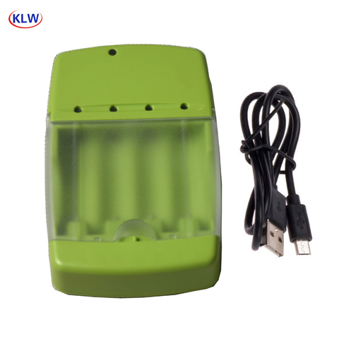 KLW-cargador de batería inteligente, 4 vías, USB, para AA, AAA, AAAA, Nicd, Nimh 10440, 14500, Lifepo4, con indicador LED ► Foto 1/6